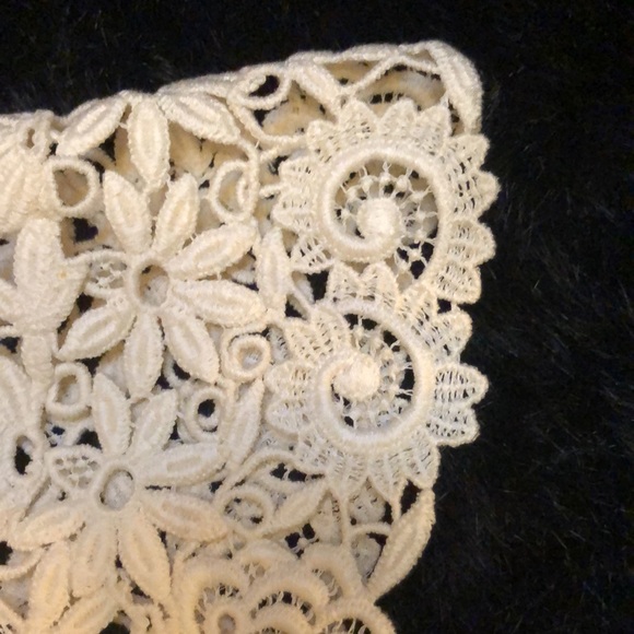 Retro vintage Victorian lace embroidered floral detachable collar - Picture 4 of 8